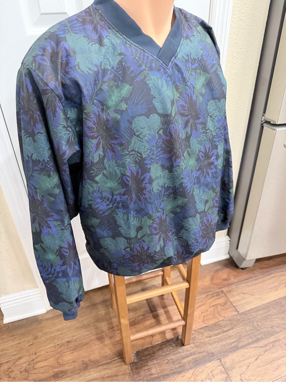 Vintage Forrester’s Portland Oregon Windbreaker Pullover Floral Print USA Made S